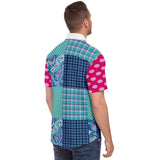 Cerulean Plaid Button Down Shirt Short Sleeve Button Down Shirt - Thathoodyshop