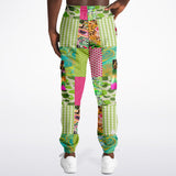 Pink Cerise Plaid Paisley Cargo Joggers Cargo Joggers - Thathoodyshop