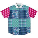 Cerulean Plaid Button Down Shirt Short Sleeve Button Down Shirt - Thathoodyshop