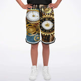 Steampunk Galactica Basketball Shorts Basketball Short Rib - AOP - Thathoodyshop