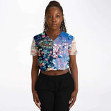 Dolores Park Paisley Cropped Button Front Jersey Cropped Baseball Jersey - Thathoodyshop