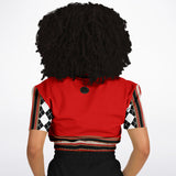 Gold Line Red Cropped Sweater Cropped Sweater - Thathoodyshop