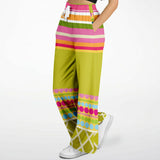 Hello Janis! Circus Stripe Eco-Poly Stretchy Phat Bellbottoms Athletic Flare Jogger - AOP - Thathoodyshop