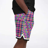 Mercury Retrograde Polka Plaid Basketball Shorts Basketball Shorts - Thathoodyshop