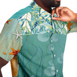 My Little Mermaid S/S Button Down Shirt Short Sleeve Button Down Shirt - AOP - Thathoodyshop