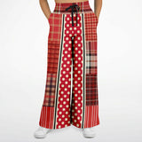 Jersey Salsa SW Polka Patchwork Stretchy Phat Bellbottoms Flare Leg Pants - Thathoodyshop