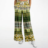 Rolling Green Plaid Flare Leg Joggers Bellbottoms - Thathoodyshop