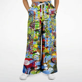 Barcelona Geometric Print Stretchy Phat Bellbottoms Bellbottoms - Thathoodyshop