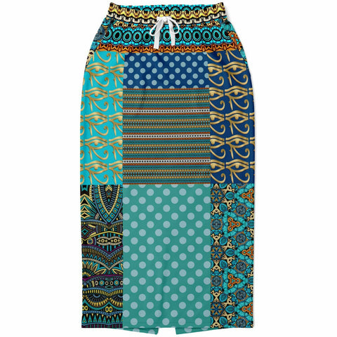 Many Blessings Horus Eye Long Pocket Skirt Pocket Skirts - Thathoodyshop