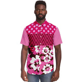 Shangri-La S/S Button Down Shirt Short Sleeve Button Down Shirt - AOP - Thathoodyshop