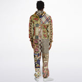 Tripoli Floral Patchwork Unisex Romper Zip-Front Romper - Thathoodyshop