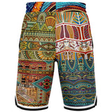 Mother Lode African Print Basketball Shorts Basketball Shorts - Thathoodyshop