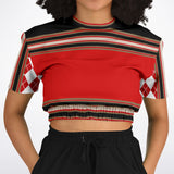 Gold Line Trio Cropped Sweater Athletic Cropped Short Sleeve Sweatshirt - AOP - Thathoodyshop