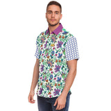 Purple Majesty S/S Button Down Shirt Short Sleeve Button Down Shirt - AOP - Thathoodyshop