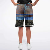 Steampunk Warrior Basketball Shorts Basketball Short Rib - AOP - Thathoodyshop