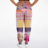 Bahama Mama Pink Patchwork Unisex Eco-Poly Cargo Joggers Cargo Pants - Thathoodyshop