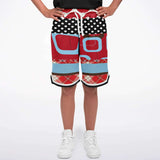Red Pacific Palisades Basketball Shorts Basketball Shorts - Thathoodyshop