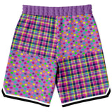 Mercury Retrograde Polka Plaid Basketball Shorts Basketball Shorts - Thathoodyshop