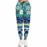 Mykonos Peacock Tile Patchwork Print Joggers Joggers - Thathoodyshop