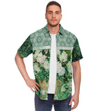Morning Glory S/S Button Down Shirt Short Sleeve Button Down Shirt - AOP - Thathoodyshop