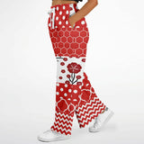 Red Crimson Flare Leg Joggers Flare Joggers - Thathoodyshop