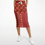 Toscana Red Pocket Maxi Skirt Long Skirt - Thathoodyshop