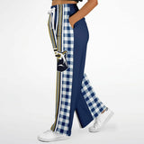 Gingham Style Gingham Plaid Flare Leg Joggers Bellbottoms - Thathoodyshop