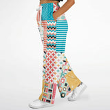 Old Miami SW Retro Geo Bellbottoms Flare Leg Pants - Thathoodyshop