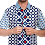 Blues Clues S/S Button Down Shirt Short Sleeve Button Down Shirt - AOP - Thathoodyshop