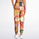 Yogananda Floral Patchwork Unisex Fleece Joggers Cargo Sweatpants - Thathoodyshop