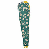 Tallulah Bankhead Yellow Ikat Patchwork Unisex Fleece Joggers Fleece Joggers - Thathoodyshop