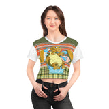Turtle Splash Crop Tee Crop Top - Thathoodyshop