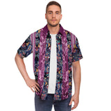 Purple Jamboree Striped Short Sleeve Button Down Shirt Short Sleeve Button Down Shirt - Thathoodyshop
