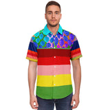 Rainbow-Tastic S/S Button Down Shirt Short Sleeve Button Down Shirt - AOP - Thathoodyshop