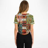 Mother Lode African Print Cropped Button Front Jersey Cropped Baseball Jersey - AOP - Thathoodyshop
