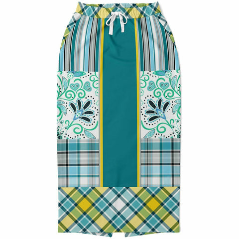 Lemon Zest Floral Maxi Skirt Long Pocket Skirt - Thathoodyshop