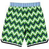 Green Par 4 Basketball Shorts Basketball Short Rib - AOP - Thathoodyshop