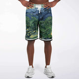 Midnight Moon Basketball Shorts Basketball Short Rib - AOP - Thathoodyshop