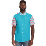 South Beach S/S Button Down Shirt Short Sleeve Button Down Shirt - AOP - Thathoodyshop