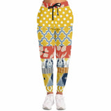 Tallulah Bankhead Yellow Patchwork Eco-Poly Unisex Eco-Poly Joggers Joggers - Thathoodyshop