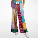 Delirium Hippie Patchwork Solar Flare Stretchy Phat Bellbottoms Athletic Flare Jogger - AOP - Thathoodyshop