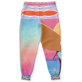 Bahama Mama Pink Ombre Striped Unisex Eco-Poly Joggers Joggers - Thathoodyshop
