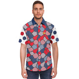 Liberty Pebble S/S Button Down Shirt Short Sleeve Button Down Shirt - AOP - Thathoodyshop