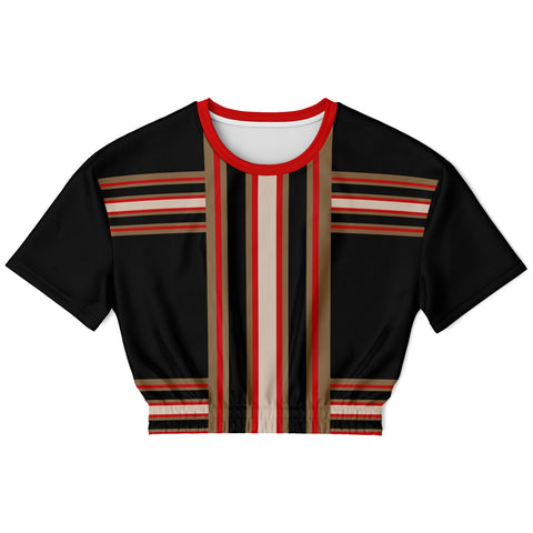 Gold Line Black Cropped Sweater Cropped Sweater - Thathoodyshop