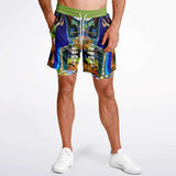 Barcelona Blue Marble Swirl Compression Activity Shorts Compression Shorts - Thathoodyshop