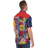 Blossom Hill S/S Button Down Shirt Short Sleeve Button Down Shirt - AOP - Thathoodyshop