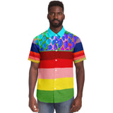 Rainbow-Tastic S/S Button Down Shirt Short Sleeve Button Down Shirt - AOP - Thathoodyshop