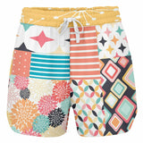Old Miami Geo Patchwork Running Shorts Running Shorts - Thathoodyshop