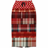 Jersey Salsa Plaid Patchwork Long Pocket Skirt Long Pocket Skirt - Thathoodyshop