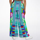Make Me Happy Floral Plaid Stretchy Phat Bellbottoms Bellbottoms - Thathoodyshop